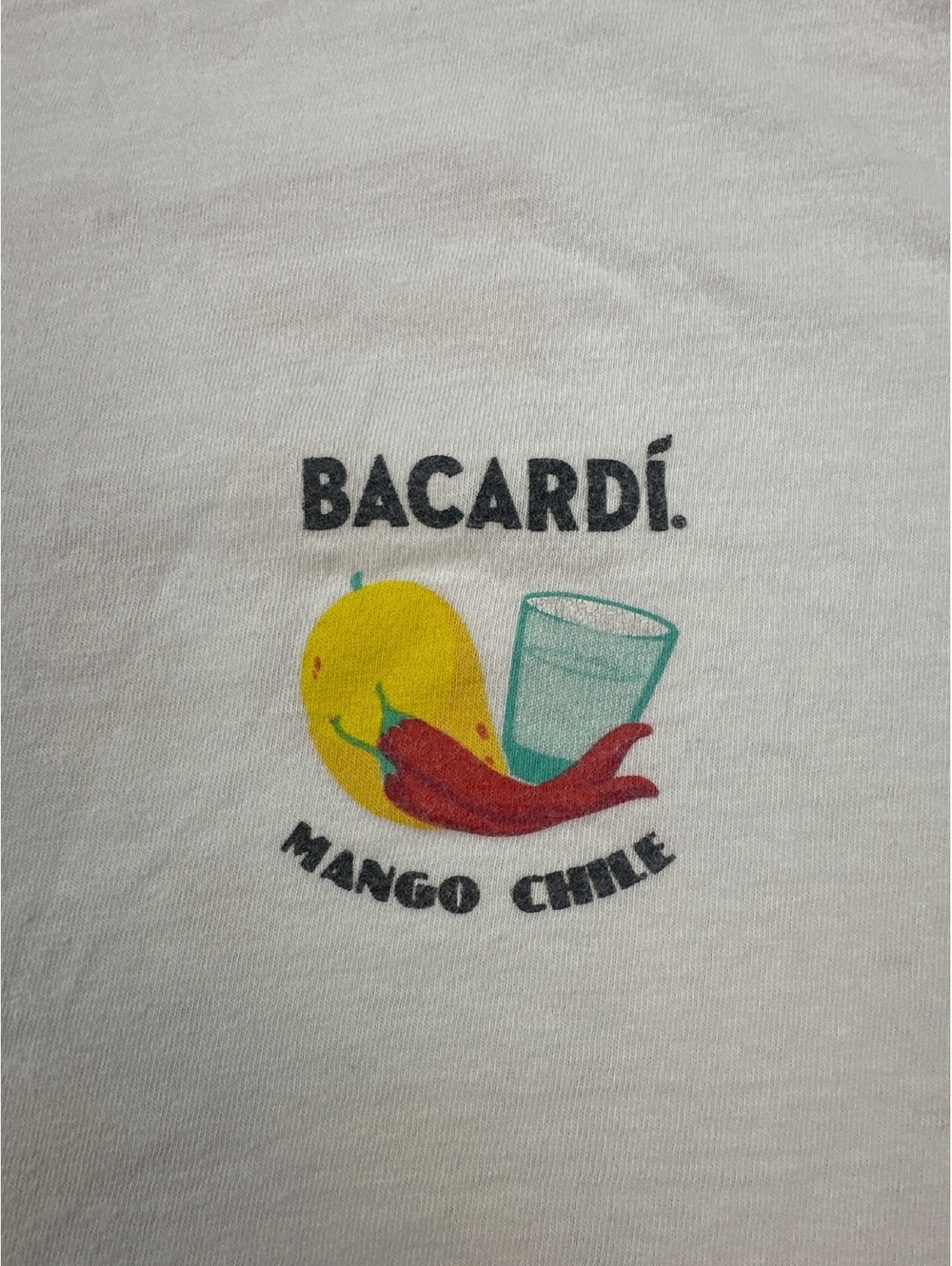 Bacardi Men's Graphic T-Shirt XL White Cotton